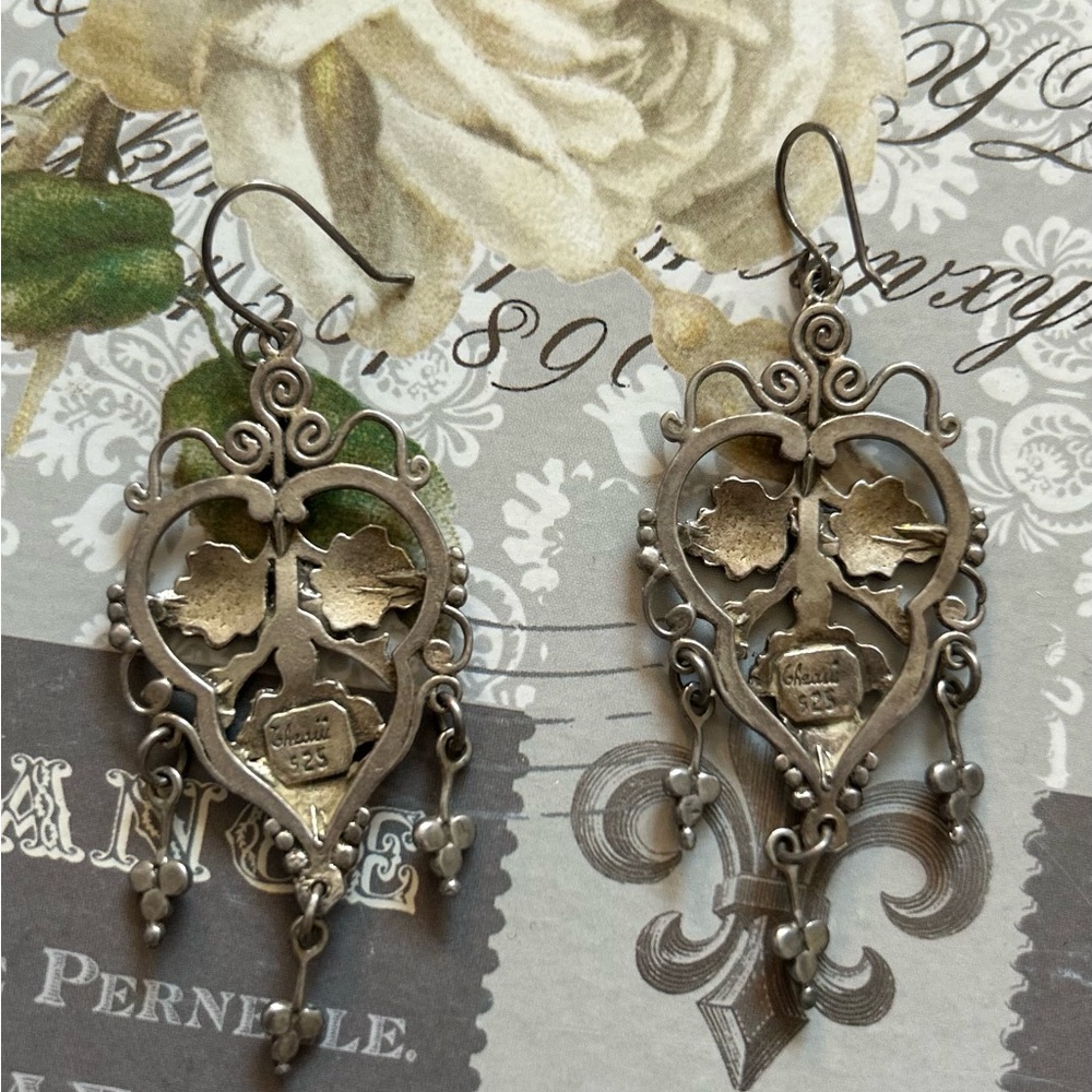 IMACCULATE MEXICO SILVER GHEAUI Vintage Earrings - Picture 2 of 2
